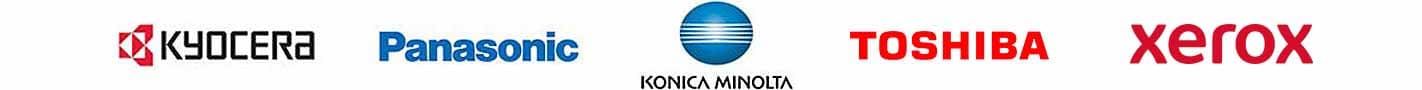 Our Partners: Xerox, Kyocera, Toshiba, Konica Minolta, Panasonic